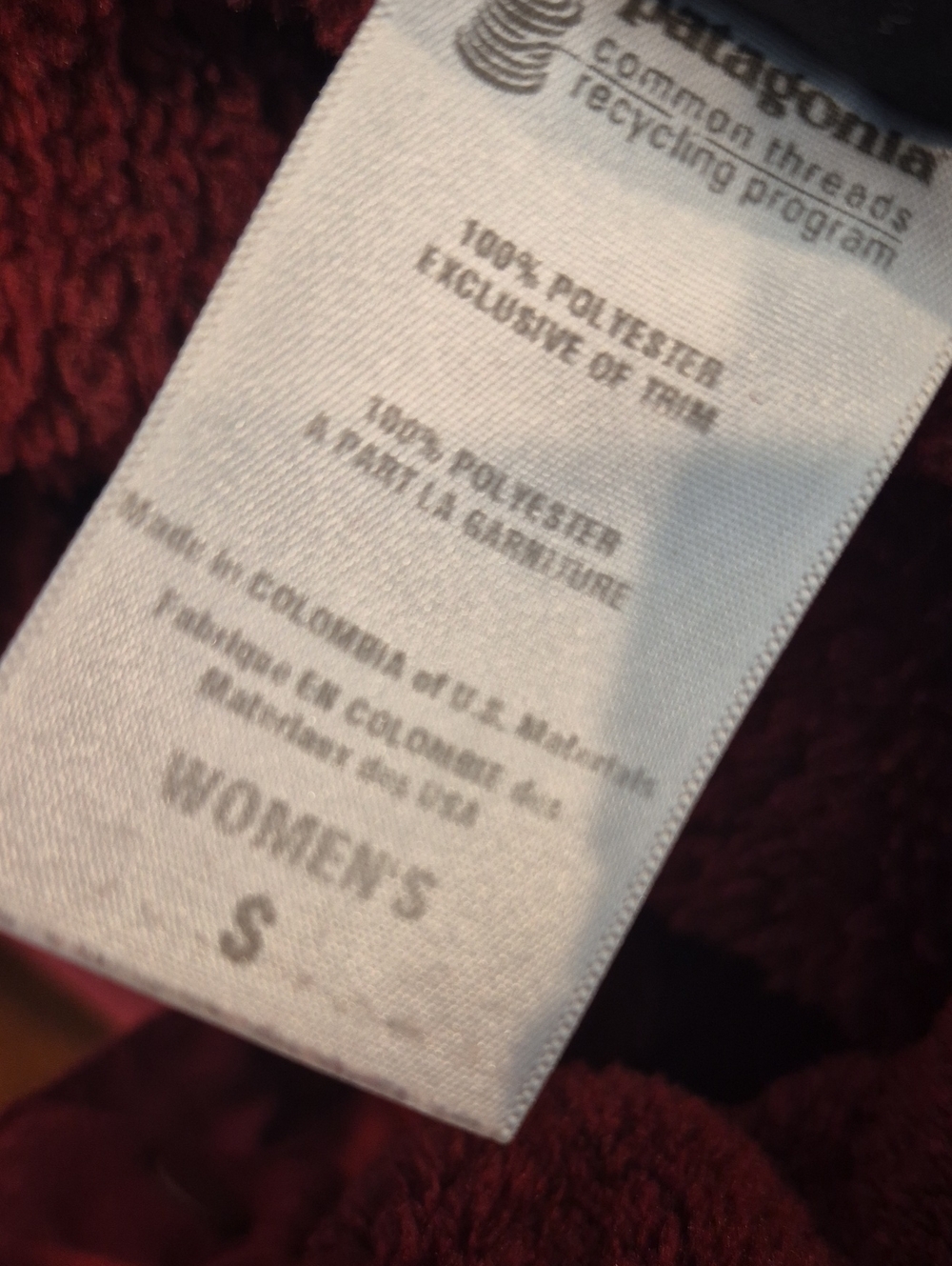 XS/S Patagonia Burgundy Re-Tool Snap-T Cozy Polartec Pullover Kangaroo Pocket - Picture 9 of 16